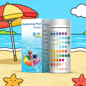 Bandes <span class=keywords><strong>d</strong></span>'<span class=keywords><strong>analyse</strong></span> de l'eau de <span class=keywords><strong>piscine</strong></span> <span class=keywords><strong>pour</strong></span> <span class=keywords><strong>piscine</strong></span> et spa, bande de test <span class=keywords><strong>d</strong></span>'eau de <span class=keywords><strong>piscine</strong></span> 9 en 1 W-9 - Product Image 3