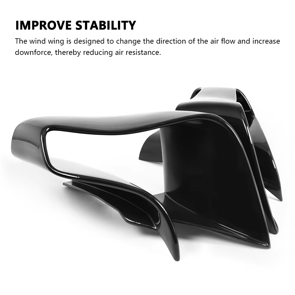 Kawasaki ZX6R 2024-2025 Yan Kanat Aerodinamik Spoiler Siyah Plastik