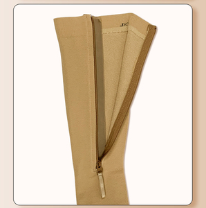 Calcetines médicos <span class=keywords><strong>de</strong></span> compresión con cremallera, calcetines <span class=keywords><strong>de</strong></span> compresión hasta la rodilla 15-20 MmHg para mujeres y hombres, calcetines <span class=keywords><strong>de</strong></span> soporte con punta abierta para varices - Product Image 2