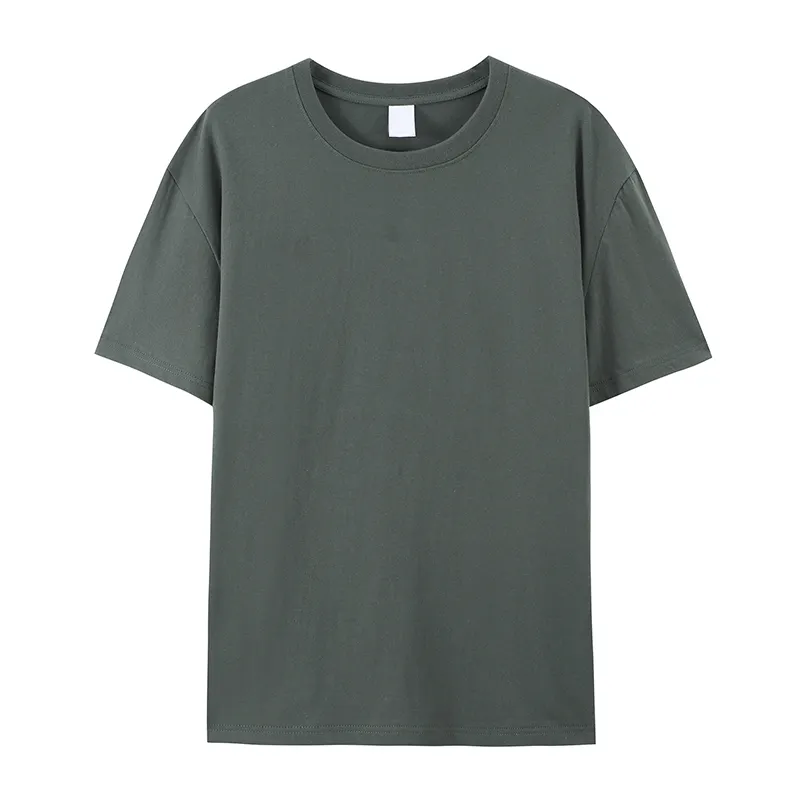 YLS 180GSM Pura Luz 100 Algodão Liso T Shirt Para Homens Unisex Impressão Personalizada Bordado Camisas em Branco Dos Homens T