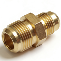 Adaptadores de Conexión de Tubería de Latón Rectos Macho UNF de 45 Grados SAE, Rosca Flare de 5/16", 3/8", 7/16", 1/2", 5/8", 3/4", 7/8"