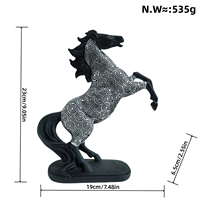 Cheval créatif arrive avec succès Figurine décorative Home Bar Cabinet Ornement pour l'attraction de la richesse