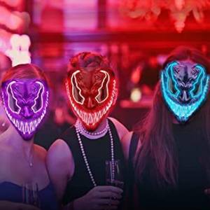 หน้ากากเรืองแสงฮาโลวีนและหน้ากากด้ายพิษสำหรับงานปาร์ตี้ฮาโลวีน - Product Image 4