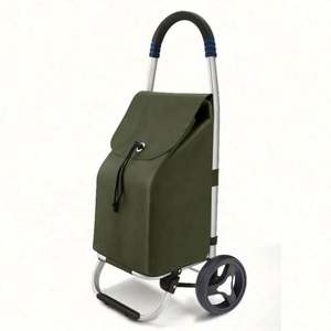 Carrito de Compras Plegable de Aleación de Aluminio, Reutilizable, con Bolsa Impermeable de Oxford 600D para Comestibles - Product Image 1
