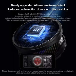 Memo CX26อัลตร้า30W แม่เหล็กเซมิคอนดักเตอร์หม้อน้ำสูงโทรศัพท์คูลเลอร์พร้อมหน้าจอแสดงอุณหภูมิสำหรับเกมเมอร์ pubg - Product Image 4