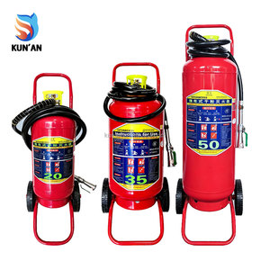 Extintor de Polvo Químico Seco con Ruedas Kunan de 25 kg, Acero al Carbono, Clase ABCE, CCS Rojo, 36 Meses de Garantía - Product Image 3
