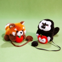 Peluches mignonnes à poser sur l'épaule, petit singe, petit panda, peluches à poser sur l'épaule, décoration vestimentaire
