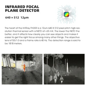 กล้องถ่ายภาพความร้อน Infiray Fh35r สำหรับการล่าสัตว์ กล้องมองภาพเดี่ยวพร้อมเครื่องวัดระยะอินฟราเรด 800 ม. กล้องเลเซอร์วัดระยะ  กล้องถ่ายภาพความร้อน Wifi รุ่น Fh35r-v2 - Product Image 4