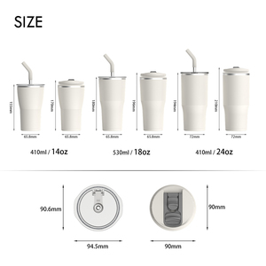 Ansheng tùy chỉnh 18 OZ nước uống cốc thép không gỉ đôi tường chân không cách nhiệt 18 OZ du lịch cốc cốc cà phê với nắp rơm - Product Image 4