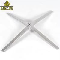 Base de chaise pivotante en aluminium robuste 830 mm 4 étoiles, finition chrome poli, réglable en hauteur pour canapé, bureau, extérieur, atelier, mobilier