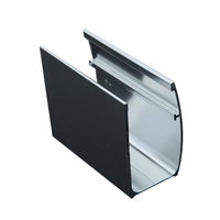 Cadre de cabine de douche en alliage d'aluminium de la série 6000 noir chromé avec services de soudage, de pliage et de découpe, taille personnalisable