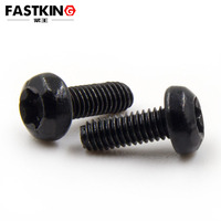 Sekrup Mesin Kepala Pan Plum Baja Metrik Oksida Hitam Kelas 10.9 ISO14583 T6 Torx