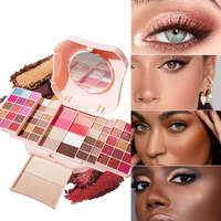 Palette de maquillage portable multifonctionnelle pour les yeux, le blush et le contour, en forme d'accordéon, vegan, marque privée, avec MSDS