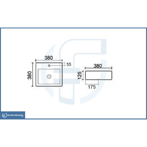 Lavabo Ovalado Moderno de Piedra para Encimera de 38x38cm LA41 - Para Baño de Casa y Hotel, para Lavado de Manos - Product Image 2