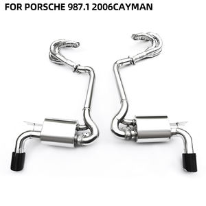 Échappement arrière haute performance en acier inoxydable avec soupape pour Porsche 987.1 2006 Cayman All-stage Basho - Product Image 1