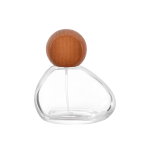 Hot Sale Unique Shape Crimp 50ml <strong>5cl</strong> Glass Mist Atomizer Perfume <strong>Bottle</strong> with Black Ball Cap and Spray - Product Image 1