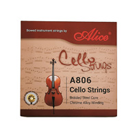 Jeu de cordes pour violoncelle Alice A806, noyau en acier tressé, enroulement en alliage de chrome, processus d'enroulement en nickel et fer