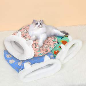 Cat Sleeping Bag Winter Pets Cuddle Cave Kitten Tent Bed Pets Zone Cat Play Tunnel - Product Image 6