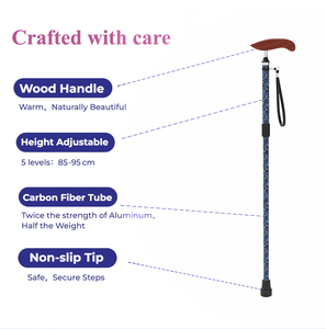 Bâtons <span class=keywords><strong>de</strong></span> marche réglables en <span class=keywords><strong>fibre</strong></span> <span class=keywords><strong>de</strong></span> <span class=keywords><strong>carbone</strong></span> ultralégères, tendance et très demandés, pour personnes handicapées, seniors et femmes, personnalisables - Product Image 2