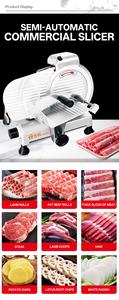 Hướng dẫn sử dụng bán tự động điện thương mại thịt Slicer không gỉ có thể điều chỉnh độ dày cho thịt đông lạnh ham thịt xông khói bít tết thịt lợn <span class=keywords><strong>Chop</strong></span> - Product Image 2