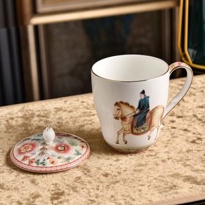 Customizable Porcelain Dinnerware <b>Set</b> Dishwasher Safe Handpainted 4-<b>Piece</b> Plates Bowls Cups Tableware Floral Pattern Home Dining - Product Image 6