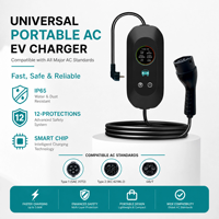 Chargeur de véhicule électrique portable GB/T 3,5 kW, stations de recharge pour voitures, chargeur de voiture 7 kW 230 V, station de recharge AC pour la maison