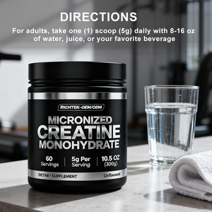 Créatine monohydrate en vrac de qualité alimentaire 100% micronisée 200 mesh, poudre de créatine monohydrate pure pour la croissance musculaire - Product Image 5