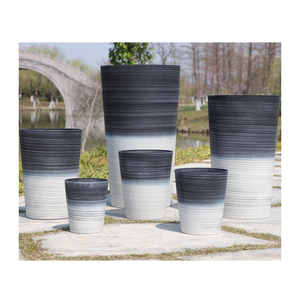 Nhà Máy 2025 Giá Bán Buôn Nhựa Mộc Mạc Chậu Hoa Với New Trung Quốc Phong Cách Vòng Hình Trụ Trồng Cho Các Nhà Máy Trong Nhà - Product Image 1