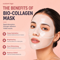 Masque facial bio-collagène transparent hydratant et nourrissant en profondeur pour une peau éclatante en une nuit