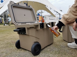 Hộp Làm Mát Ngoài Trời 90qt Hộp Làm Đá Xoay Tròn Bằng Nhựa Thùng Làm Mát Cá Cách Nhiệt Lớn Có Bánh Xe - Product Image 6