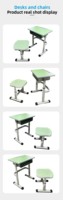 Commande en gros de unités de bureaux et chaises en bois individuelles, expédition par conteneur complet, mobilier scolaire personnalisé