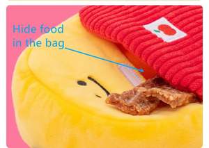 BB gıcırtılı bulmaca ses pet peluş oyuncak Beejay kore okul çantası süt kalem üç parçalı set interaktif saklambaç köpek oyuncak - Product Image 5