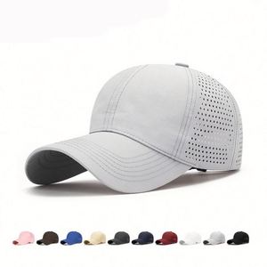 Oem Manufacturer Logo Men 6 Panel Laser Cut Hole Waterproof <b>Baseball</b> <b>Cap</b> Dad Gorras Outdoor Quick Dry <b>Baseball</b> <b>Cap</b> - Product Image 3