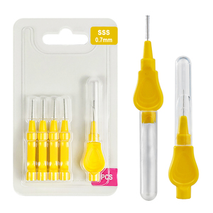 Nuovi pennelli interdentali a forma di moneta colorati portatili-OEM strumenti ortodontici all'ingrosso Private Label per la cura orale - Product Image 2