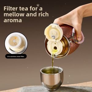 Titanium-covered Gourd Vacuum Insulation Thermos Cup Modern Minimalist Design Office Health Men's High-end Business Gift <b>Tea</b> - Product Image 4