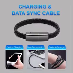 LAIMODA, pulsera creativa, Cable de datos, cuerda de cuero PU, pulsera inalámbrica con cuentas de Buda, Cable de carga adecuado para teléfono tipo C - Product Image 2