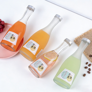 Bouteille en verre dépoli transparente fantaisie <span class=keywords><strong>de</strong></span> 250 ml, 375 ml, 500 ml avec bouchon <span class=keywords><strong>à</strong></span> vis métallique pour vin, liqueur, tequila, brandy - Vente en gros - Product Image 5
