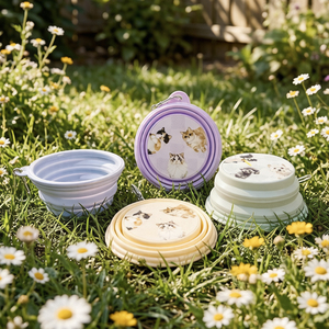 Tazones Plegables de Silicona para Perros, Gatos y Animales Pequeños, 3 en 1, Lavables, con Mosquetones para Comida y Agua - Product Image 6