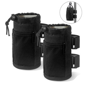 Housse isolante pour bouteille d'eau, porte-gobelet en maille noire pour poussette de bébé, sac de rangement mural suspendu - Product Image 5