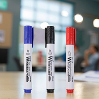 Marqueurs effaçables à sec en plastique de grande capacité avec encre noire pour l'école