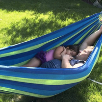 Hamac de couchage en coton portable pour Camping en plein air réglable Camping balançoire hamac lit suspendu hamac simple/Double