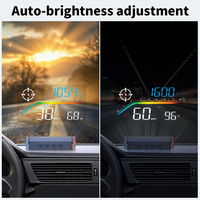 Projecteur de pare-brise universel pour voiture 2026 HUD M25 grand écran OBD2 GPS Plug & Play Compteur de vitesse Horloge Jauge de consommation de carburant