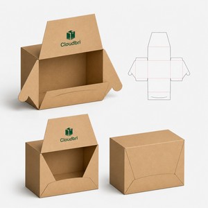 Boîtes <span class=keywords><strong>en</strong></span> papier kraft biodégradables Cloudbri pour pain, gâteaux, beignets, pâtisseries roses, emballages alimentaires <span class=keywords><strong>en</strong></span> gros, sacs à emporter - Product Image 1