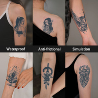 Caractère et Beats Design Tatouage Temporaire Style Sacré Tatouage Semi Permanent Étanche Durable pendant 2 Semaines Tatouage À Base De Plantes pour Bras