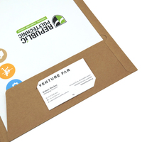 Dossiers de présentation en papier kraft multicolores de format A4, écologiques et personnalisés, pour les entreprises, les écoles et les bureaux