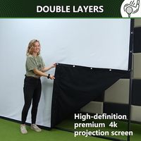 Simulador de Golf Deportivo Imacpt para el Hogar, Pantalla 3D, Monitor de Lanzamiento, Analizador de Swing, Sistema de Entrenamiento en Interiores, Campos Virtuales 8x8 IMP01