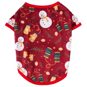 Robes de Noël pour chiens en polyester imprimé, confortables et adorables, collection 2026, vêtements de fête pour animaux de compagnie pour la saison hivernale - Product Image 3