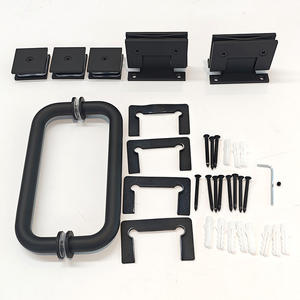 Charnières <span class=keywords><strong>de</strong></span> porte <span class=keywords><strong>de</strong></span> <span class=keywords><strong>douche</strong></span> en verre <span class=keywords><strong>noir</strong></span> mat CRL, charnières <span class=keywords><strong>de</strong></span> fixation pivotantes sans cadre pour porte <span class=keywords><strong>de</strong></span> <span class=keywords><strong>douche</strong></span> murale en verre - Product Image 2