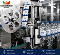 Machine d'étiquetage à colle thermofusible OPP à commande PLC intelligente pour bouteilles en plastique, équipement d'emballage de boissons à haute efficacité