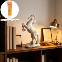 Statue en résine Cheval du Succès, Ornement Décoratif Créatif pour la Maison, Figurine Artisanale Décorative pour Bureau, Pâte de Polissage Gratuite 10ml